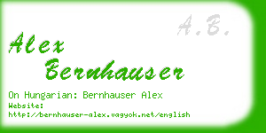 alex bernhauser business card